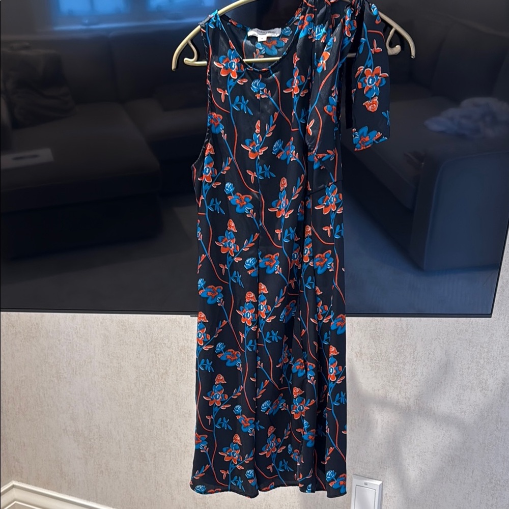 Thakoon Blue and Orange One Shoulder Sundress